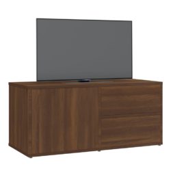 TV-benk brun eik 80x34x36 cm konstruert tre