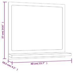 Baderomsspeil røkt eik 40×10,5×37 cm konstruert tre
