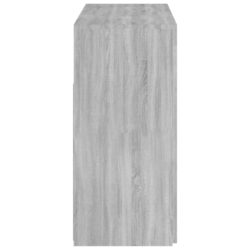 Skjenk med LED-lys grå sonoma 115,5x30x75 cm