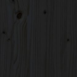 Sengegavl svart 106x4x100 cm heltre furu