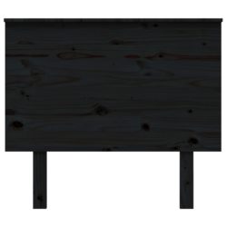 Sengegavl svart 94x6x82,5 cm heltre furu