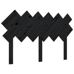 Sengegavl svart 132x3x81 cm heltre furu