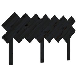 Sengegavl svart 141x3x80,5 cm heltre furu