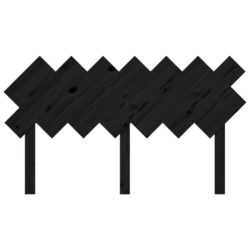 Sengegavl svart 141x3x80,5 cm heltre furu