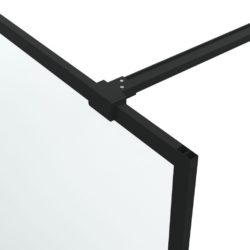 vidaXL Dusjvegg svart 100×195 cm frostet ESG-glass