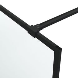 vidaXL Dusjvegg svart 115×195 cm frostet ESG-glass