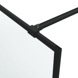 Dusjvegg svart 140×195 cm frostet ESG-glass