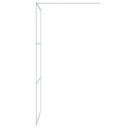 vidaXL Dusjvegg sølv 100×195 cm klart ESG-glass