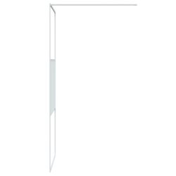 vidaXL Dusjvegg hvit 80×195 cm klart ESG-glass