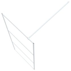 vidaXL Dusjvegg hvit 80×195 cm klart ESG-glass