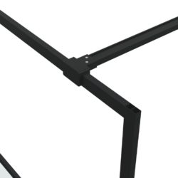 vidaXL Dusjvegg svart 115×195 cm halvfrostet ESG-glass