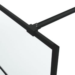 Dusjvegg svart 90×195 cm frostet ESG-glass