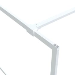 vidaXL Dusjvegg hvit 140×195 cm klart ESG-glass