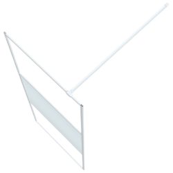 Dusjvegg hvit 80×195 cm klart ESG-glass