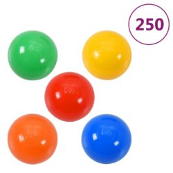 Leketunnel med 250 baller flerfarget