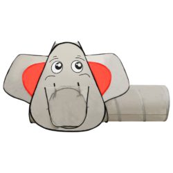Leketelt for barn elefant med 250 baller grå 174x86x101 cm