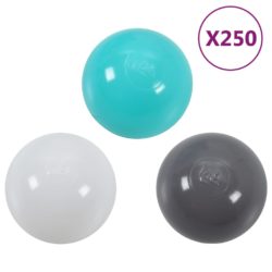 vidaXL Leketelt med 250 baller blå 120x120x90 cm
