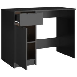 Skrivebord svart 100x50x75 cm konstruert tre