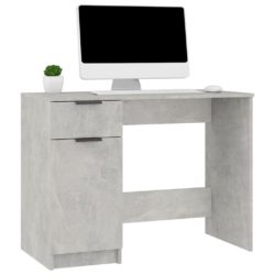 Skrivebordskap betonggrå 100x50x75 cm konstruert tre