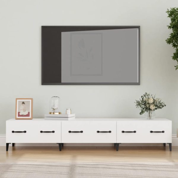 vidaXL TV-benk hvit 150×34,5×30 cm konstruert tre