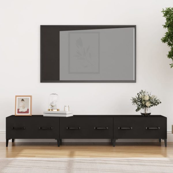 vidaXL TV-benk svart 150×34,5×30 cm konstruert tre
