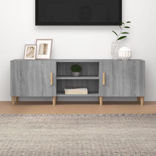 vidaXL TV-benk grå sonoma 150x30x50 cm konstruert tre