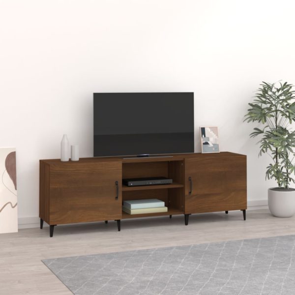 TV-benk brun eik 150x30x50 cm konstruert tre