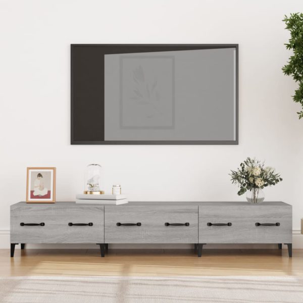 vidaXL TV-benk grå sonoma 150×34,5×30 cm konstruert tre