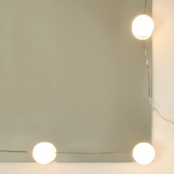 Sminkebord med LED grå sonoma 86,5x35x136 cm