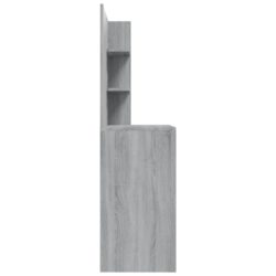 Sminkebord med speil grå sonoma 74,5x40x141 cm