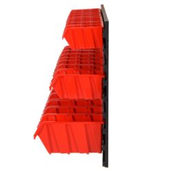 vidaXL Verkstedhyllesett 26 stk rød og svart 77×39 cm polypropylen