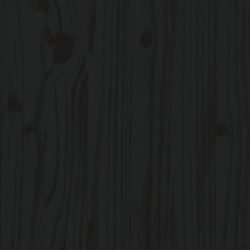 Uttrekkbar dagseng svart 2x(90×200) cm heltre furu