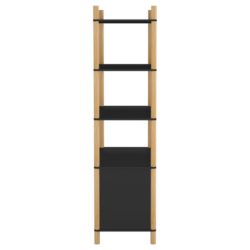 Highboard svart 80x40x153 cm konstruert tre
