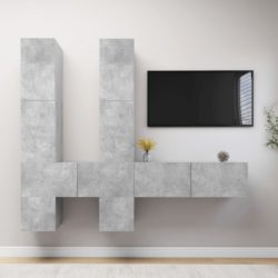 vidaXL Veggmontert TV-benk betonggrå konstruert tre