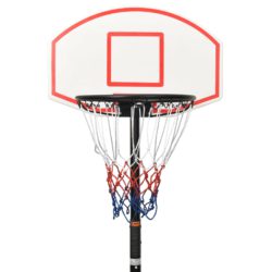 Basketballstativ hvit 216-250 cm polyeten