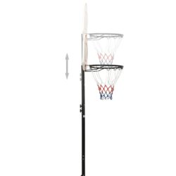 Basketballstativ hvit 216-250 cm polyeten