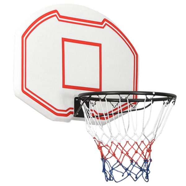 vidaXL Bakplate for basketballkurv hvit 90x60x2 cm polyeten