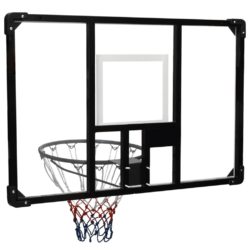 vidaXL Basketballplate gjennomsiktig 106x69x3 cm polyeten