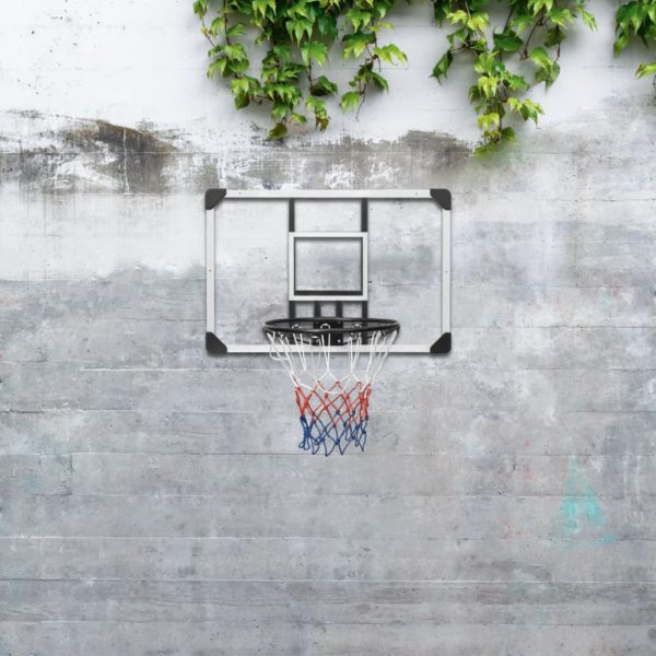vidaXL Basketballplate gjennomsiktig 90x60x2,5 cm polyeten