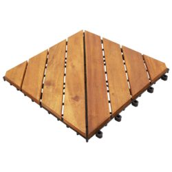 Terrassefliser 30 stk brun 30×30 cm heltre akasie