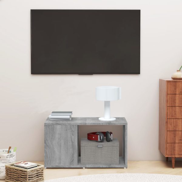 TV-benk grå sonoma 60x24x32 cm konstruert tre