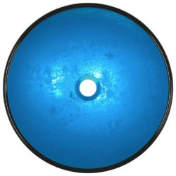 vidaXL Servant herdet glass 42×14 cm blå