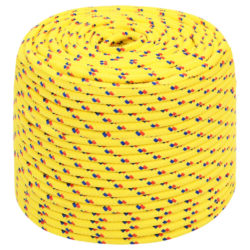 vidaXL Båttau gul 10 mm 25 m polypropylen