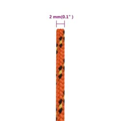 vidaXL Båttau oransje 2 mm 100 m polypropylen
