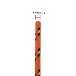 vidaXL Båttau oransje 3 mm 50 m polypropylen