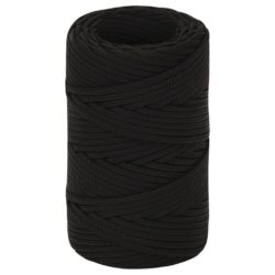 Arbeidstau svart 2 mm 25 m polyester