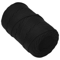 Arbeidstau svart 2 mm 25 m polyester
