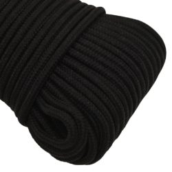 Arbeidstau svart 5 mm 50 m polyester