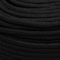 Arbeidstau svart 8 mm 50 m polyester