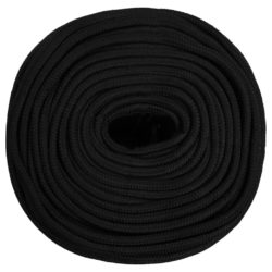 vidaXL Arbeidstau svart 10 mm 25 m polyester